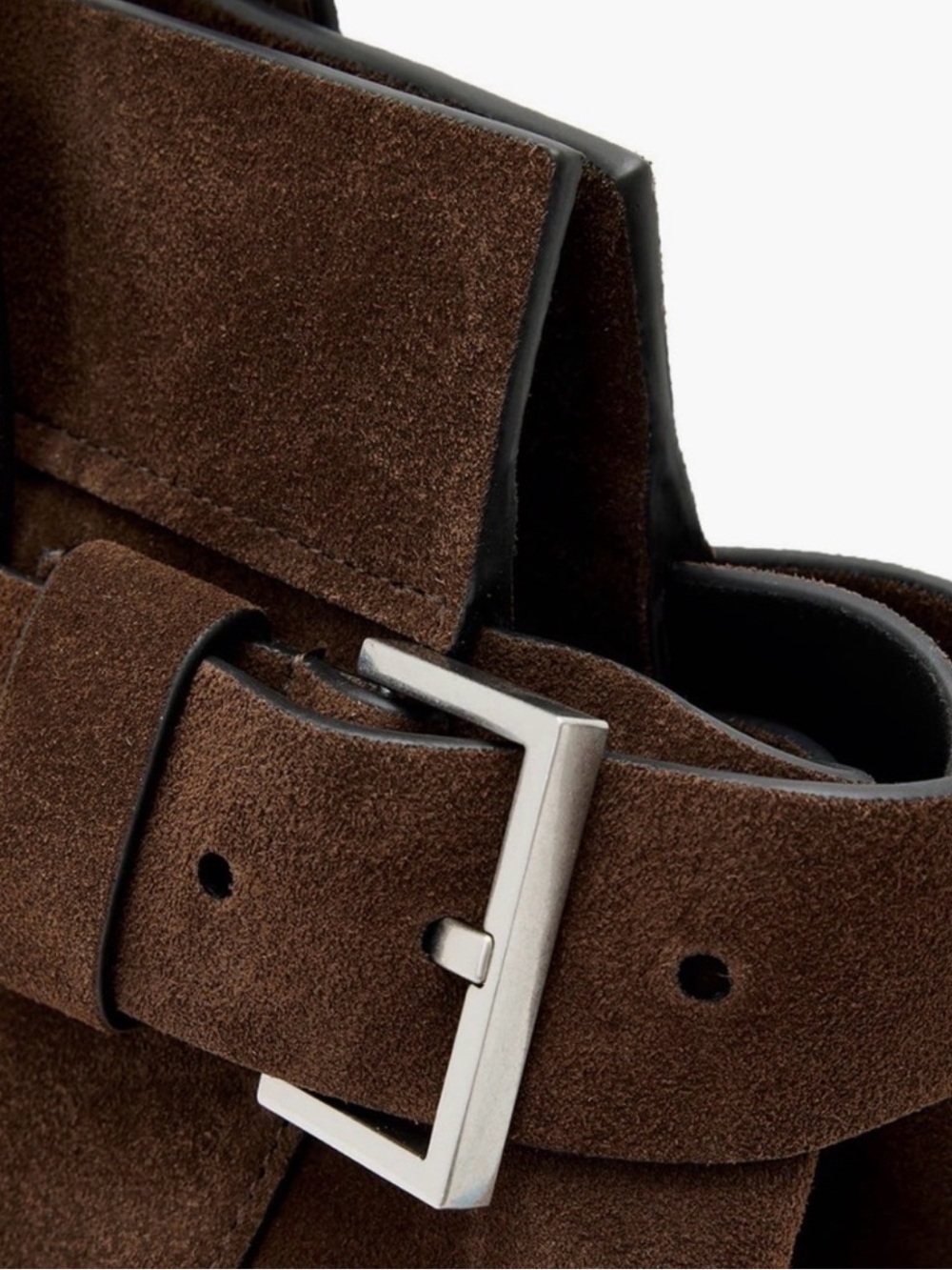All Saints Perez suede tote bag - Picture 3 of 8
